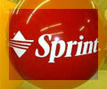 advertising balloons - red helium balloon with Sprint logo